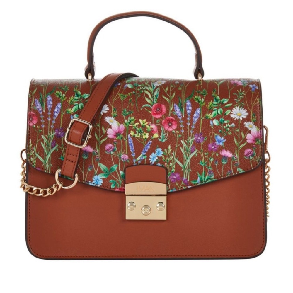 Iman Floral Purse with Removable Strap